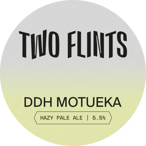 This is a crowler of CROWLER - Two Flints - DDH Motueka - 5.5% (500ml). It is a Pale Ale craft beer available to buy from Ghost Whale, voted London's best craft beer shop.