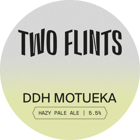 This is a crowler of CROWLER - Two Flints - DDH Motueka - 5.5% (500ml). It is a Pale Ale craft beer available to buy from Ghost Whale, voted London's best craft beer shop.