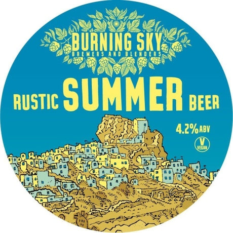 This is a crowler of CROWLER - Burning Sky - Rustic Summer Beer - 4.2% (500ml). It is a Wild Ale craft beer available to buy from Ghost Whale, voted London's best craft beer shop.