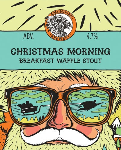 This is a crowler of CROWLER - Amundsen - Christmas Morning - 4.7% (500ml). It is a Stout / Porter craft beer available to buy from Ghost Whale, voted London's best craft beer shop.