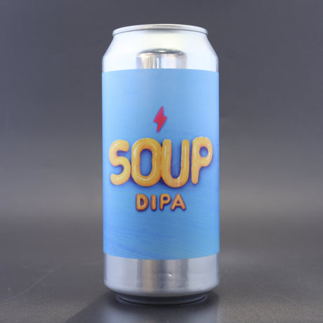 This is a can of Garage Beer Co - Soup DIPA - 8.5% (440ml). It is a Double IPA craft beer available to buy from Ghost Whale, voted London's best craft beer shop.