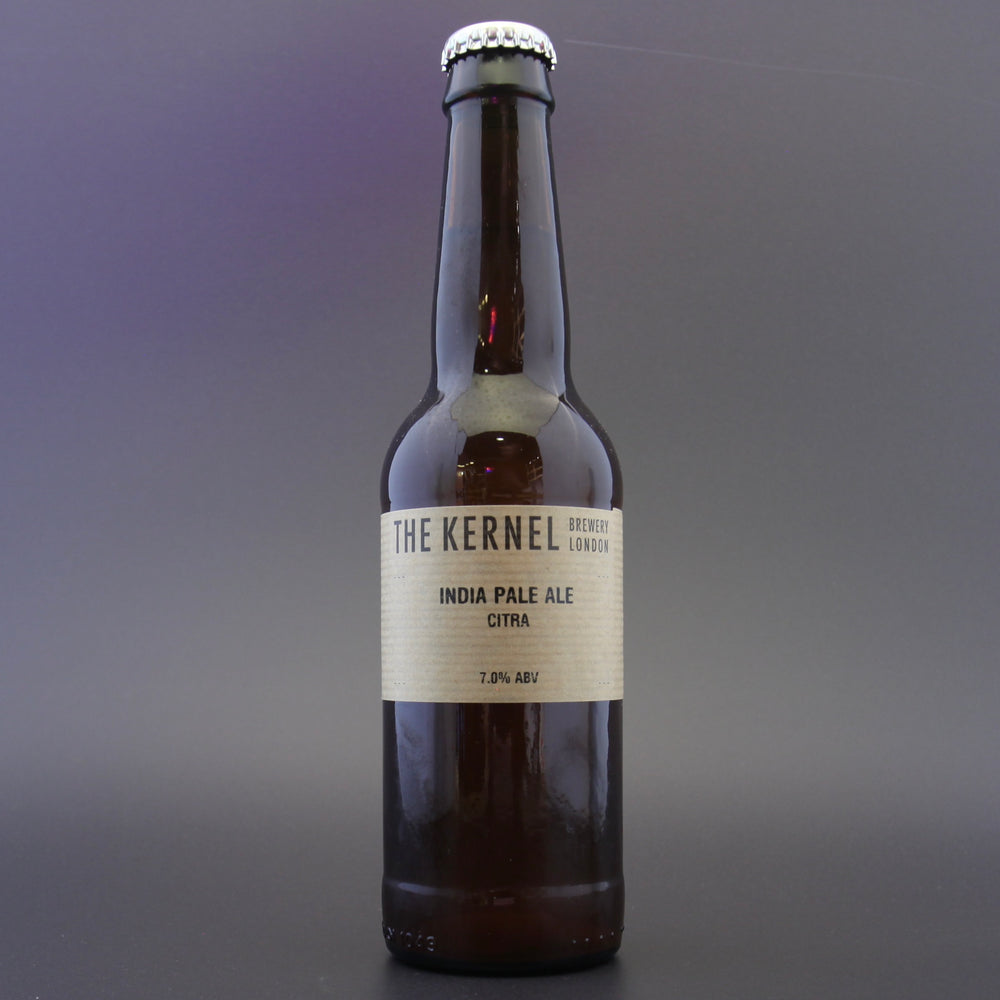 This is a bottle of The Kernel - India Pale Ale (hops vary) - approx 7% (330ml). It is a IPA craft beer available to buy from Ghost Whale, voted London's best craft beer shop.