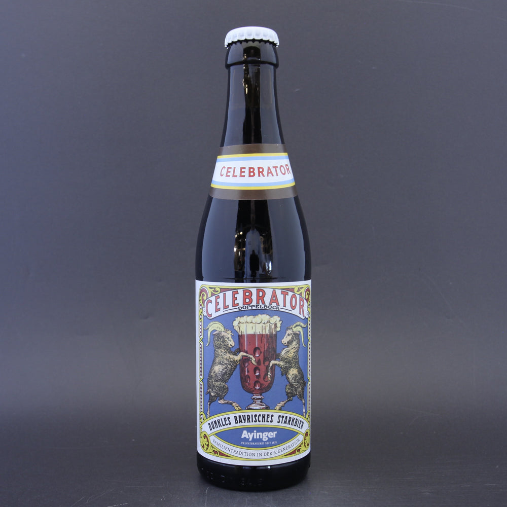 This is a bottle of Ayinger - Celebrator - 6.7% (330ml). It is a Lager / Pilsner / Kölsch craft beer available to buy from Ghost Whale, voted London's best craft beer shop.