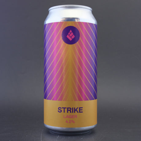 This is a can of Drop Project - Strike - 4.2% (440ml). It is a Lager / Pilsner / Kölsch craft beer available to buy from Ghost Whale, voted London's best craft beer shop.