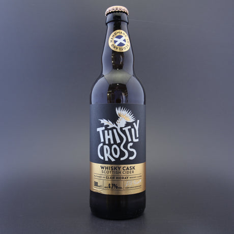 Thistly Cross - Whisky Cask Cider - 6.7% (500ml) is a 6.7%  craft Cider available to buy from Ghost Whale - voted London's best craft beer shop.