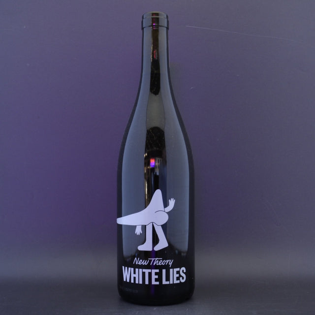 This is a bottle of New Theory - White Lies - 12.5% (750ml). It is a  craft wine available to buy from Ghost Whale, voted London's best craft beer shop.