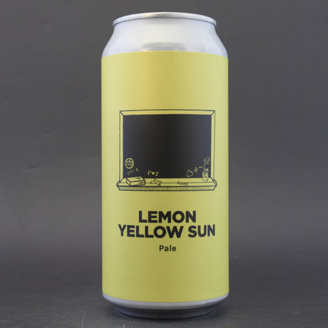 This is a can of Pomona Island - Lemon Yellow Sun - 5% (440ml). It is a Pale Ale craft beer available to buy from Ghost Whale, voted London's best craft beer shop.