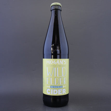 This is a bottle of Hogan's - Wild Elder - 4% (500ml). It is a  craft cider available to buy from Ghost Whale, voted London's best craft beer shop.
