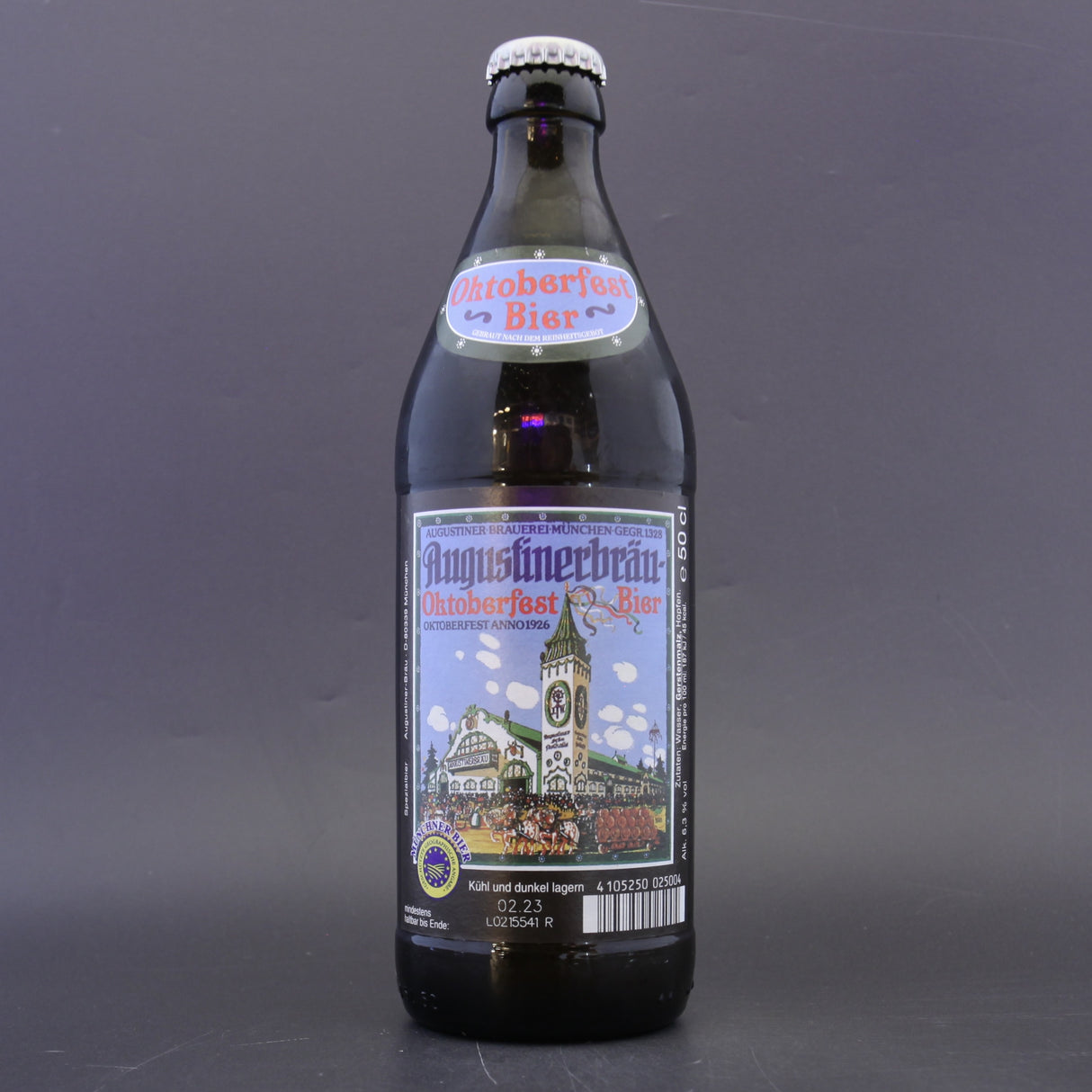This is a bottle of Augustiner - Oktoberfest - 6.3% (500ml). It is a Lager / Pilsner / Kölsch craft beer available to buy from Ghost Whale, voted London's best craft beer shop.