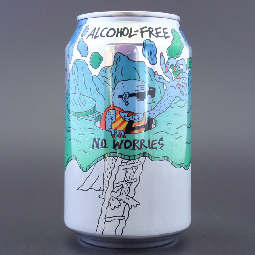 This is a can of Lervig - No Worries - 0.5% (330ml). It is a Pale Ale craft beer available to buy from Ghost Whale, voted London's best craft beer shop.