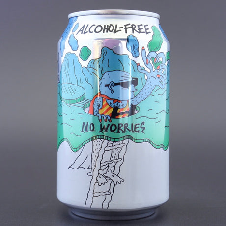 This is a can of Lervig - No Worries - 0.5% (330ml). It is a Pale Ale craft beer available to buy from Ghost Whale, voted London's best craft beer shop.