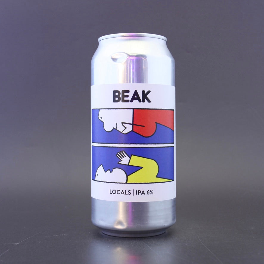 This is a can of Beak - Locals - 6% (440ml). It is a IPA craft beer available to buy from Ghost Whale, voted London's best craft beer shop.