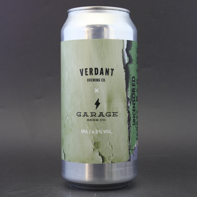 This is a can of Verdant / Garage Beer Co - Uncensored Sports Parade - 6.5% (440ml). It is a IPA craft beer available to buy from Ghost Whale, voted London's best craft beer shop.