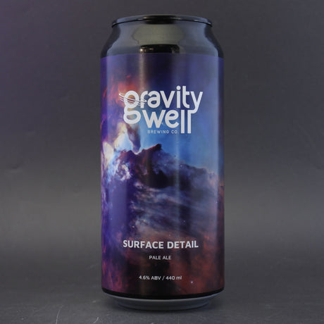 This is a can of Gravity Well - Surface Detail - 4.6% (440ml). It is a Pale Ale craft beer available to buy from Ghost Whale, voted London's best craft beer shop.