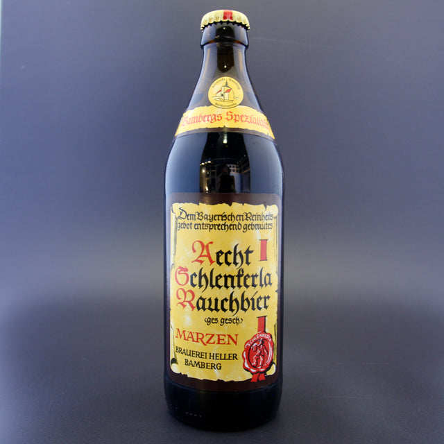 This is a bottle of Schlenkerla - Rauchbier Marzen - 5.1% (500ml). It is a Lager / Pilsner / Kölsch craft beer available to buy from Ghost Whale, voted London's best craft beer shop.