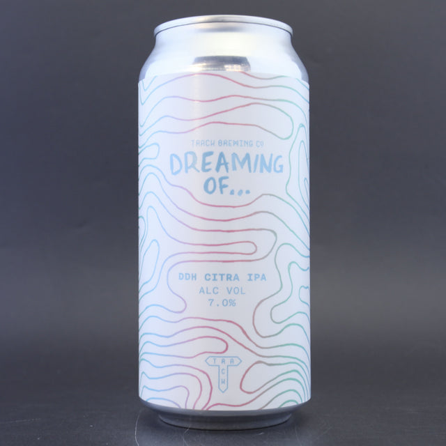 This is a can of Track - Dreaming Of...DDH Citra - 7% (440ml). It is a IPA craft beer available to buy from Ghost Whale, voted London's best craft beer shop.