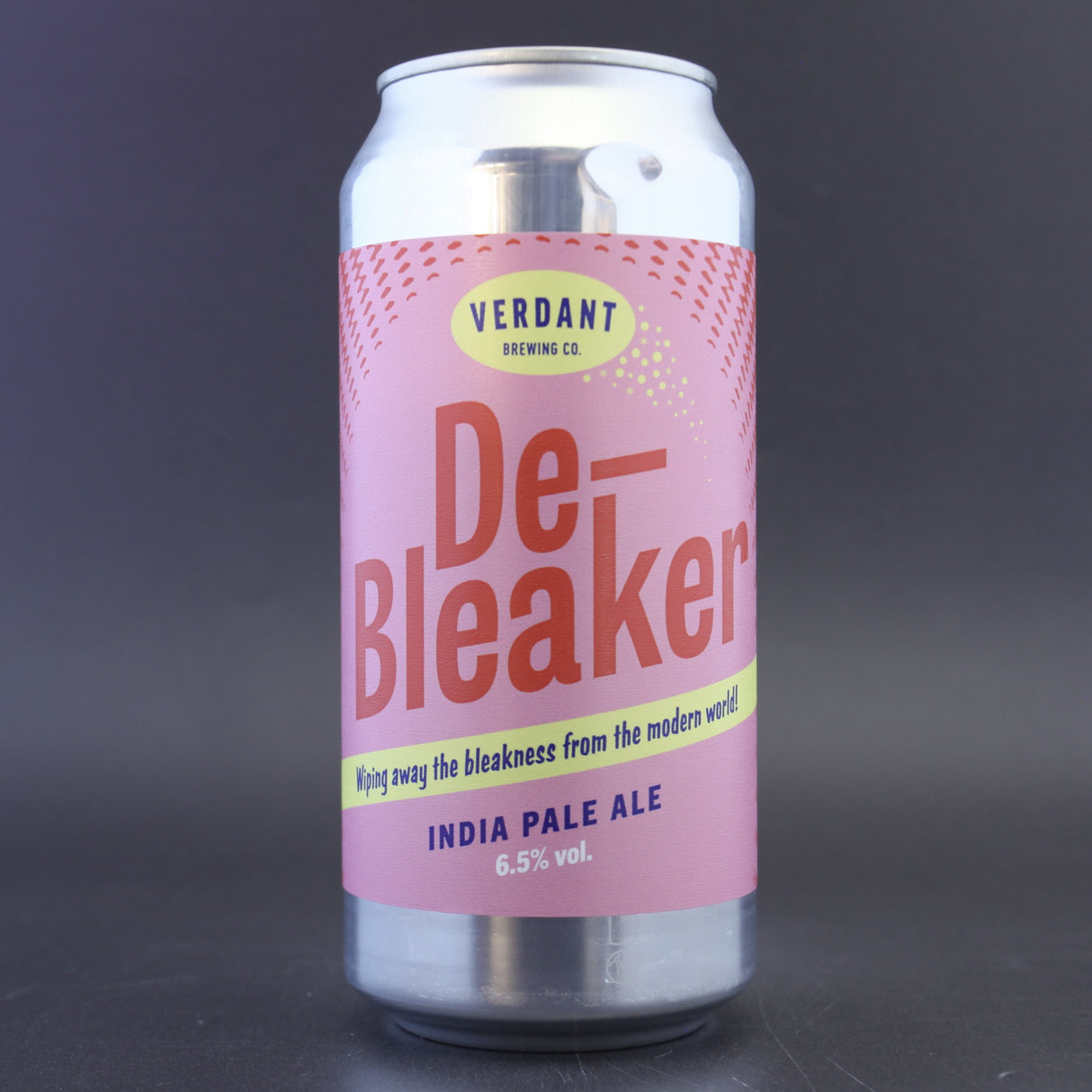 This is a can of Verdant - De-Bleaker - 6.5% (440ml). It is a IPA craft beer available to buy from Ghost Whale, voted London's best craft beer shop.