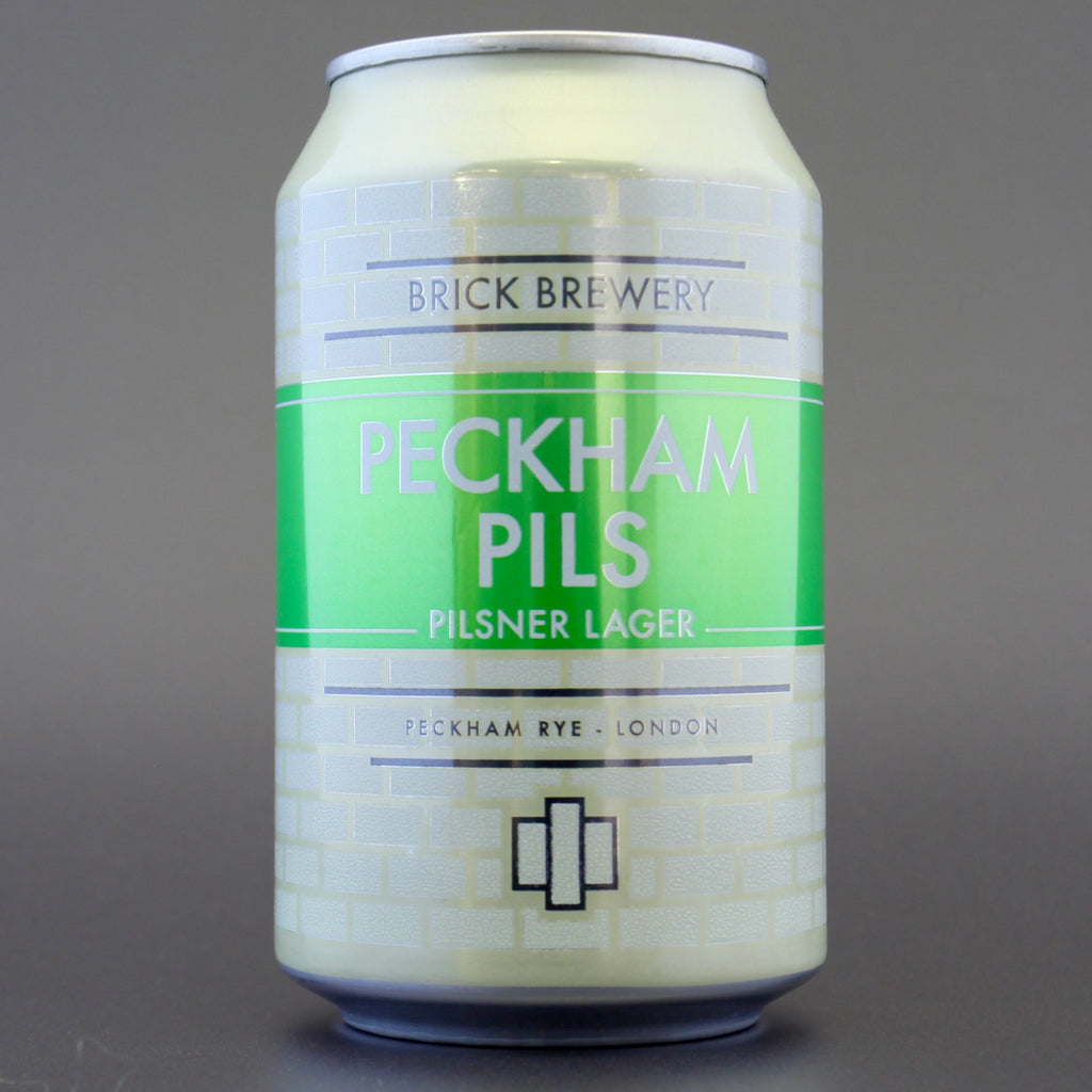 Brick Brewery 'Peckham Pils', a 4.8% craft beer from Ghost Whale.