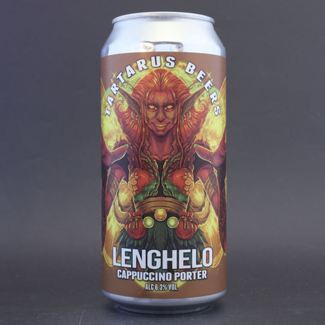 This is a can of Tartarus - Lenghelo - 6.3% (440ml). It is a Stout / Porter craft beer available to buy from Ghost Whale, voted London's best craft beer shop.
