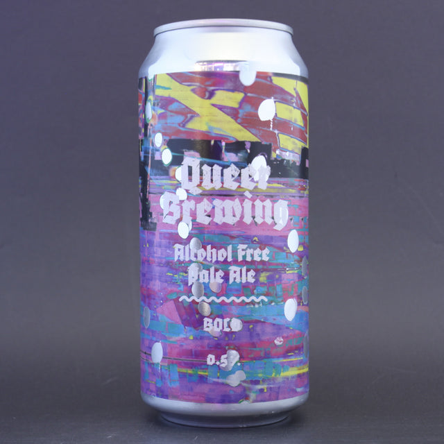 This is a can of Queer Brewing - Bold - 0.5% (440ml). It is a Pale Ale craft beer available to buy from Ghost Whale, voted London's best craft beer shop.
