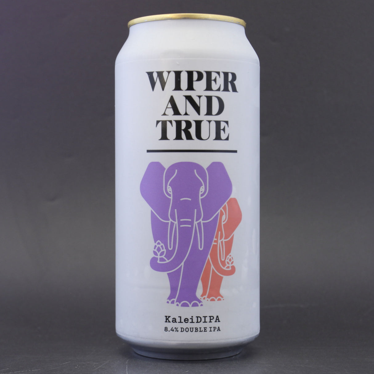 This is a can of Wiper And True - KaleiDIPA - 8.4% (440ml). It is a Double IPA craft beer available to buy from Ghost Whale, voted London's best craft beer shop.