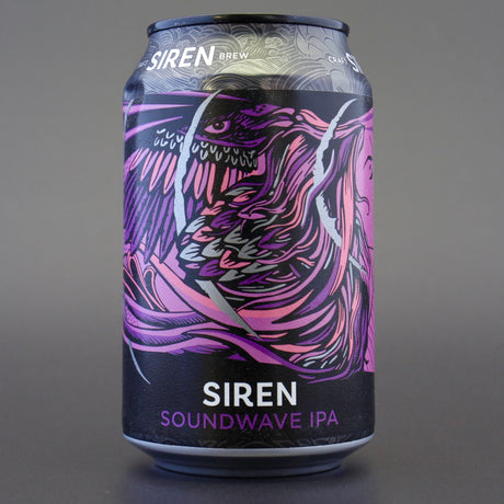 This is a can of Siren - Soundwave - 5.6% (330ml). It is a IPA craft beer available to buy from Ghost Whale, voted London's best craft beer shop.