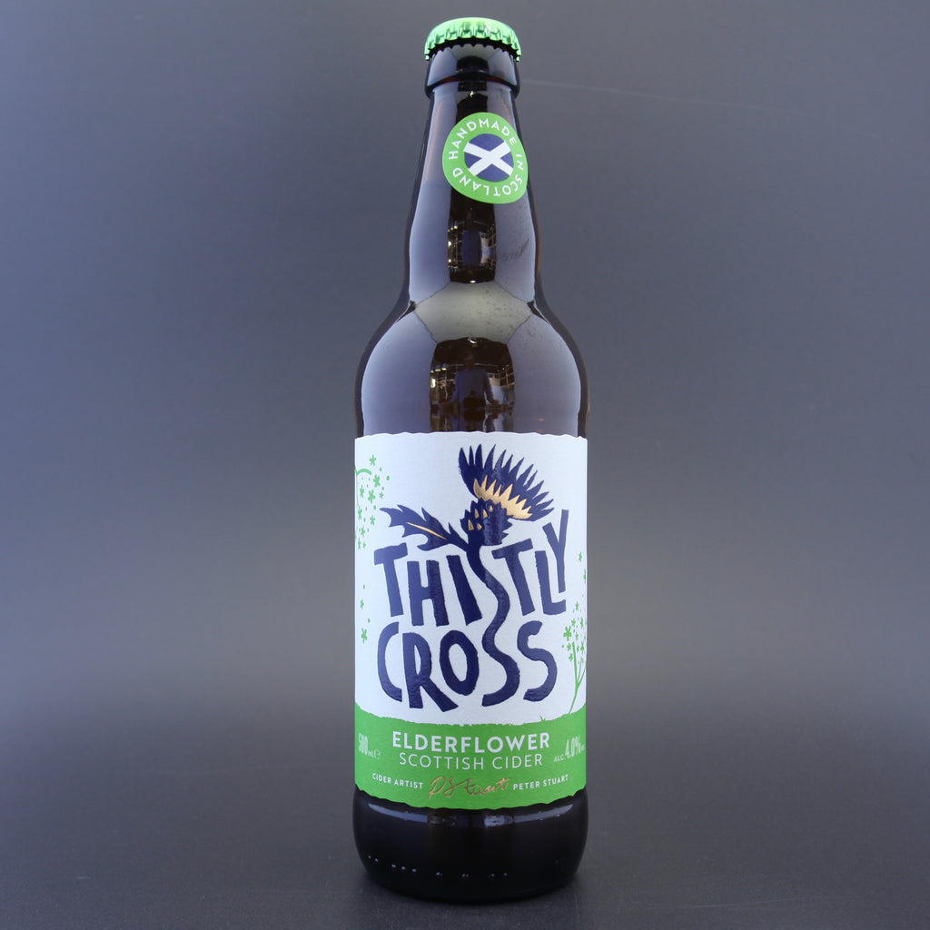 Thistly Cross 'Elderflower Cider', a 4.0% craft beer from Ghost Whale.