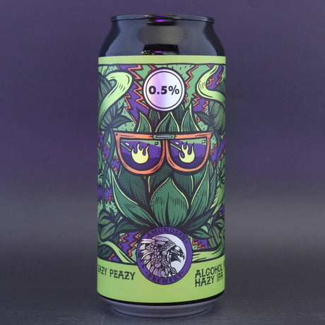 This is a can of Amundsen - Eazy Peazy - 0.5% (440ml). It is a IPA craft beer available to buy from Ghost Whale, voted London's best craft beer shop.