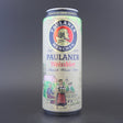 This is a can of Paulaner - Weissbier - 4.9% (500ml). It is a Wit / Wheat craft beer available to buy from Ghost Whale, voted London's best craft beer shop.