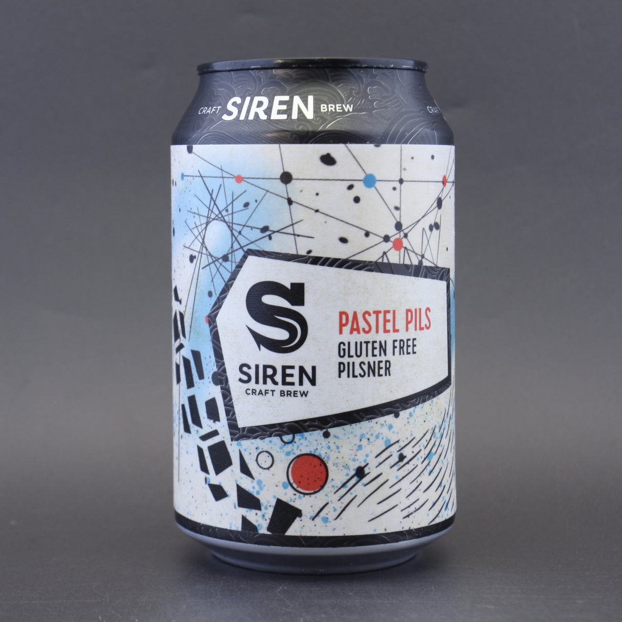 This is a can of Siren - Pastel Pils - 5.5% (330ml). It is a Lager / Pilsner / Kölsch craft beer available to buy from Ghost Whale, voted London's best craft beer shop.