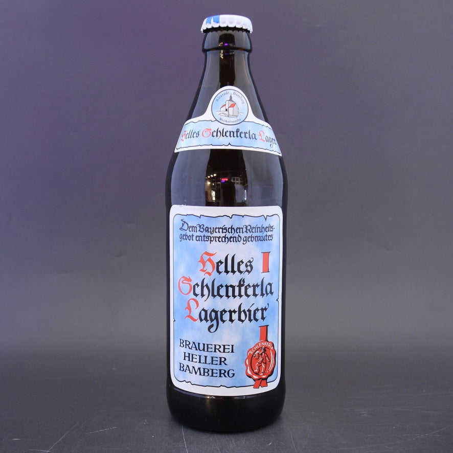 This is a bottle of Schlenkerla - Helles - 4.3% (500ml). It is a Lager / Pilsner / Kölsch craft beer available to buy from Ghost Whale, voted London's best craft beer shop.