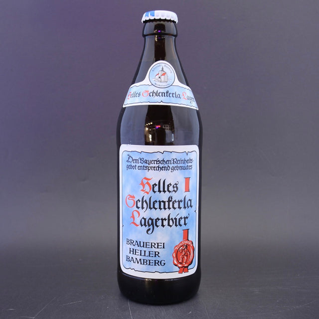 This is a bottle of Schlenkerla - Helles - 4.3% (500ml). It is a Lager / Pilsner / Kölsch craft beer available to buy from Ghost Whale, voted London's best craft beer shop.