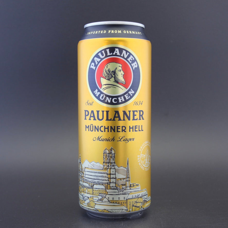 This is a can of Paulaner - Munich Lager - 4.9% (500ml). It is a Lager / Pilsner / Kölsch craft beer available to buy from Ghost Whale, voted London's best craft beer shop.