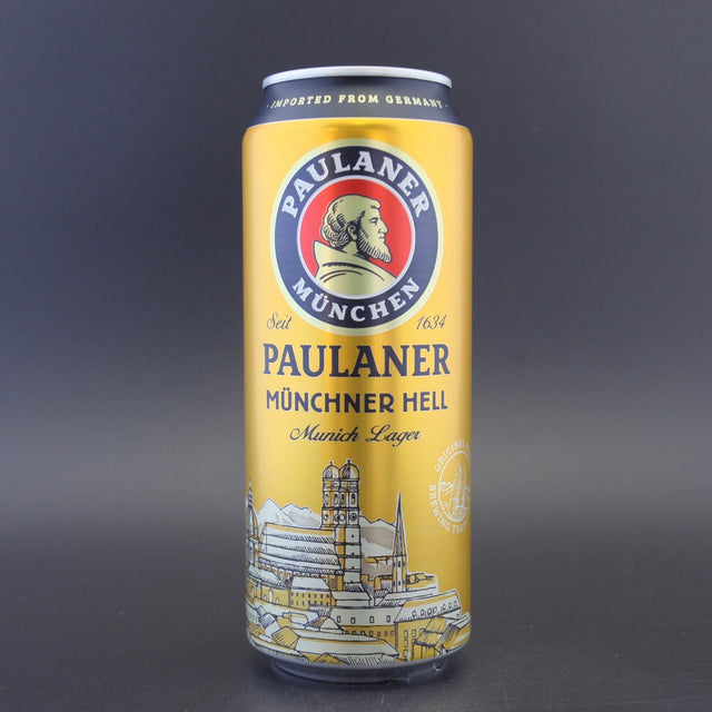 This is a can of Paulaner - Munich Lager - 4.9% (500ml). It is a Lager / Pilsner / Kölsch craft beer available to buy from Ghost Whale, voted London's best craft beer shop.