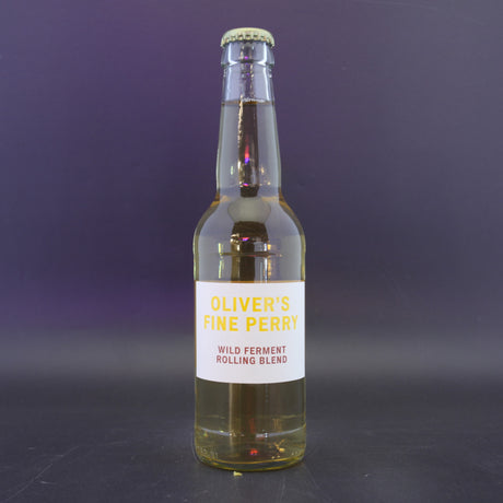 This is a bottle of Oliver's - Fine Perry - 6% (330ml). It is a  craft cider available to buy from Ghost Whale, voted London's best craft beer shop.