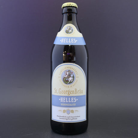 This is a bottle of St Georgenbrau - Helles - 4.6% (500ml). It is a Lager / Pilsner / Kölsch craft beer available to buy from Ghost Whale, voted London's best craft beer shop.