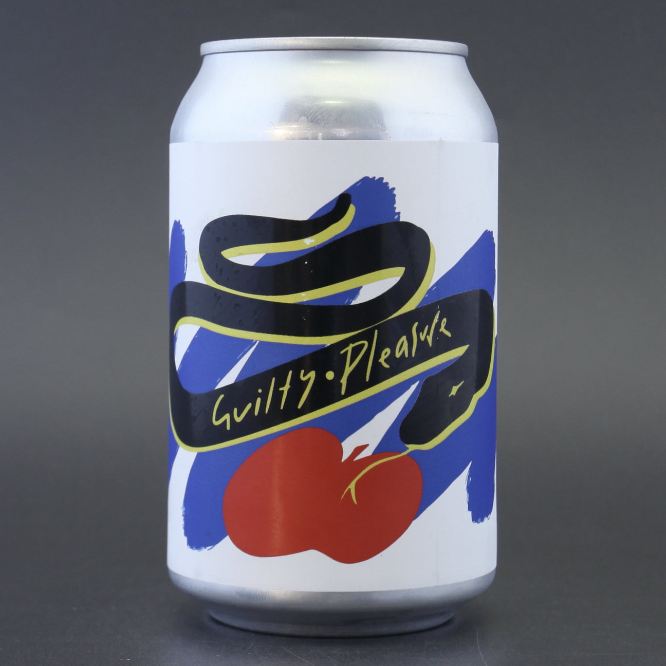 This is a can of Oliver's - Guilty Pleasures - 6.3% (330ml). It is a  craft cider available to buy from Ghost Whale, voted London's best craft beer shop.