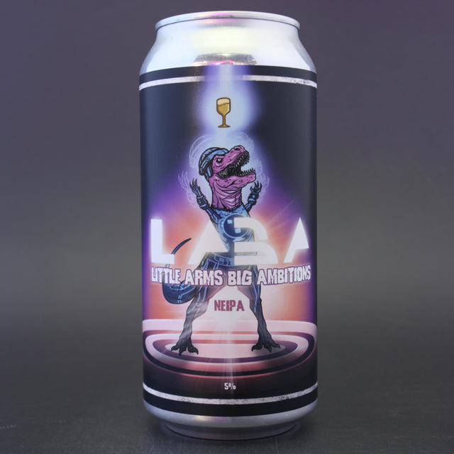 This is a can of Staggeringly Good - Little Arms Big Ambitions - 5% (440ml). It is a IPA craft beer available to buy from Ghost Whale, voted London's best craft beer shop.