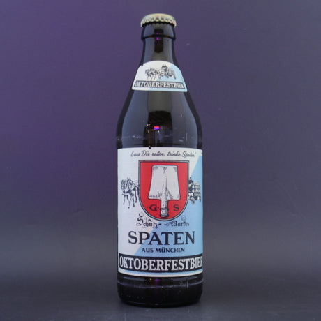 This is a bottle of Spaten - Oktoberfest - 5.9% (500ml). It is a Lager / Pilsner / Kölsch craft beer available to buy from Ghost Whale, voted London's best craft beer shop.