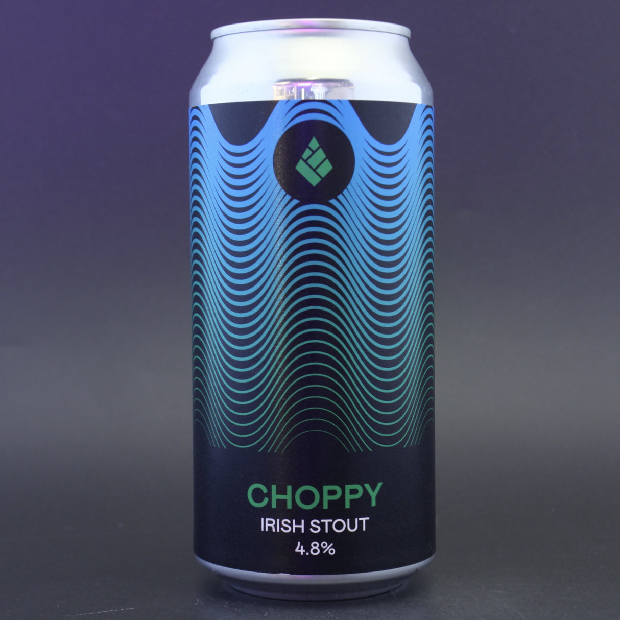 This is a can of Drop Project - Choppy - 4.8% (440ml). It is a Stout / Porter craft beer available to buy from Ghost Whale, voted London's best craft beer shop.