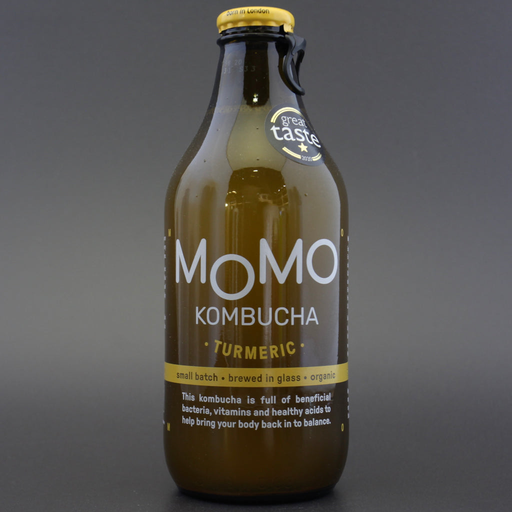 Momo 'Turmeric Kombucha', a 0.0% craft beer from Ghost Whale.