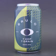 This is a can of Brulo - 7 Hop 7 Grain - 0% (330ml). It is a IPA craft beer available to buy from Ghost Whale, voted London's best craft beer shop.