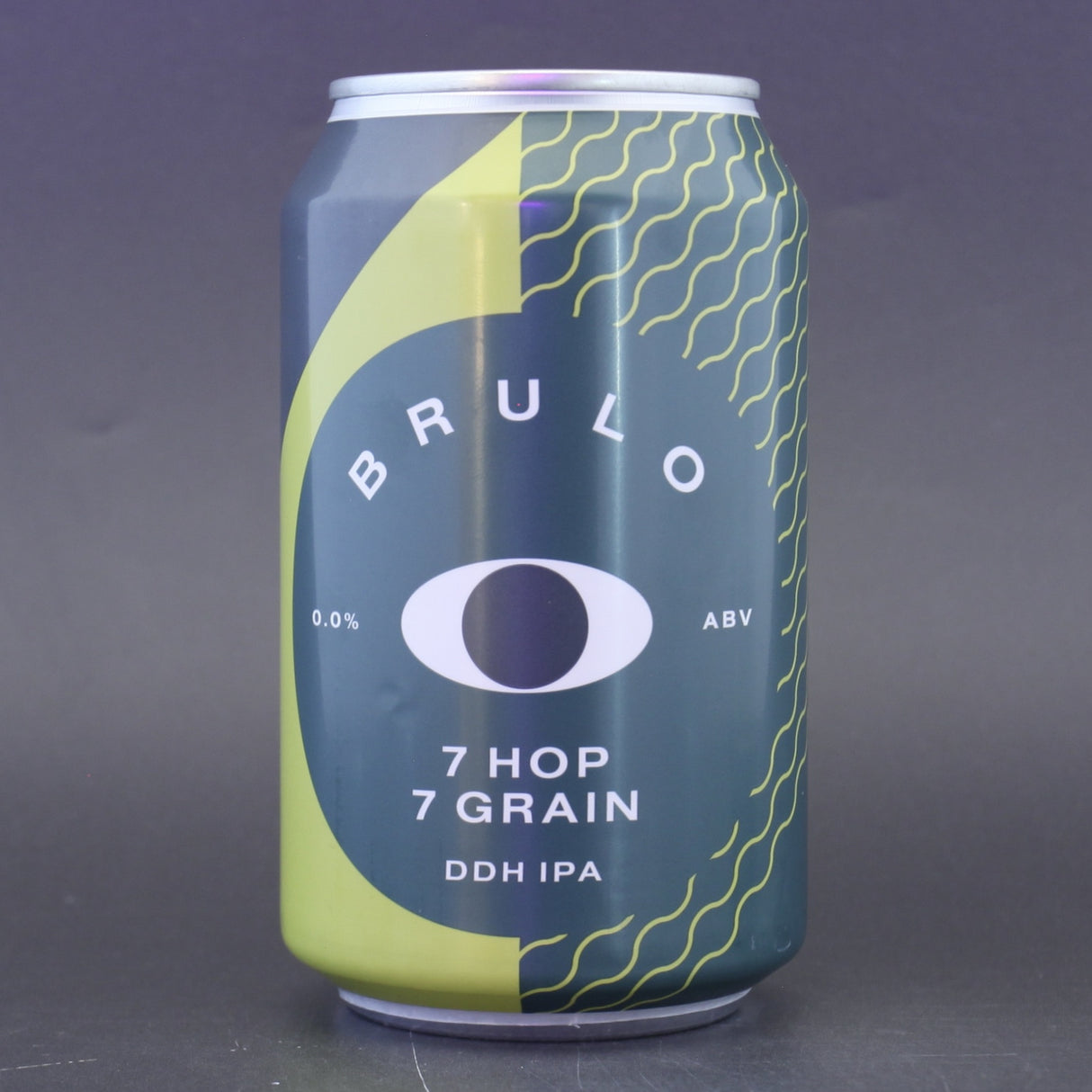 This is a can of Brulo - 7 Hop 7 Grain - 0% (330ml). It is a IPA craft beer available to buy from Ghost Whale, voted London's best craft beer shop.