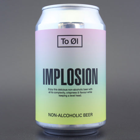 This is a can of To Øl - Implosion - 0.3% (330ml). It is a Pale Ale craft beer available to buy from Ghost Whale, voted London's best craft beer shop.