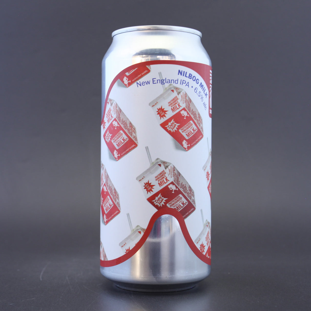 This is a can of Sureshot - Nilbog Milk - 6.5% (440ml). It is a IPA craft beer available to buy from Ghost Whale, voted London's best craft beer shop.