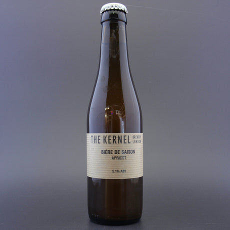 This is a bottle of The Kernel - Biere de Saison Apricot - 6.1% (330ml). It is a Saison craft beer available to buy from Ghost Whale, voted London's best craft beer shop.