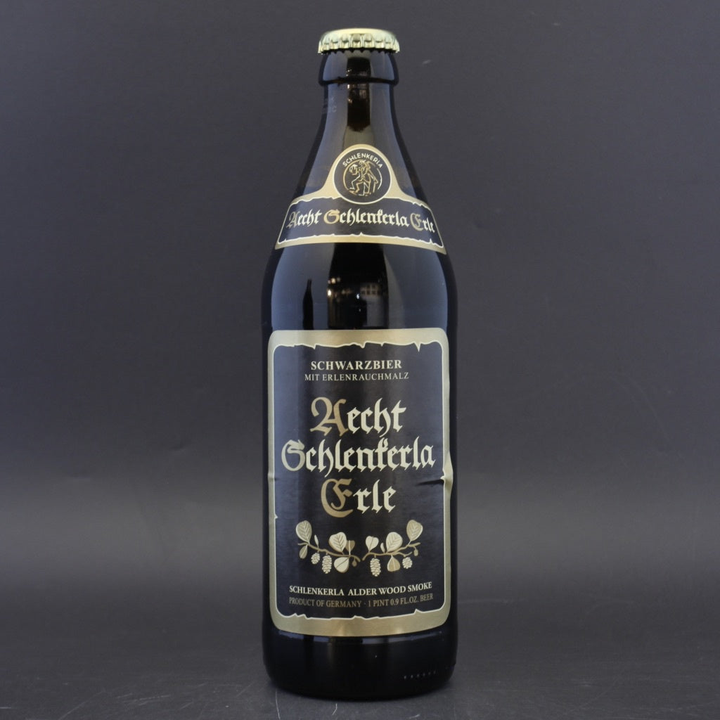 This is a bottle of Schlenkerla - Erle - 4.2% (500ml). It is a Lager / Pilsner / Kölsch craft beer available to buy from Ghost Whale, voted London's best craft beer shop.