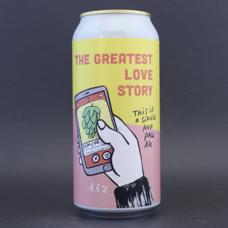 This is a can of Pretty Decent - The Greatest Love Story - 4.5% (440ml). It is a Pale Ale craft beer available to buy from Ghost Whale, voted London's best craft beer shop.