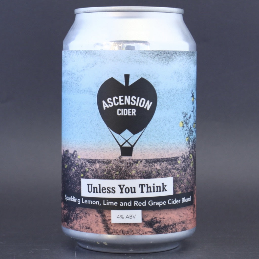 Ascension - Unless You Think - 4% (330ml) is a   craft Cider available to buy from Ghost Whale - voted London's best craft beer shop.