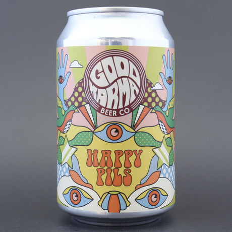 Good Karma 'Happy Pils', a 0.5% craft beer from Ghost Whale.